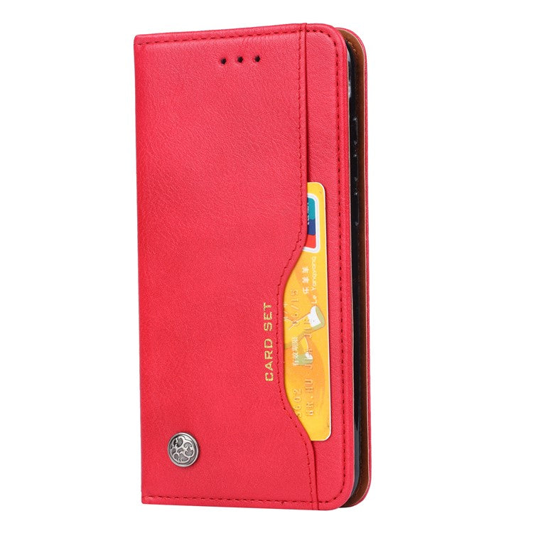Auto-absorbed PU Leather Stand Wallet Phone Shell for Huawei Honor 9X (Global)/P Smart Z / Y9 Prime 2019 - Red