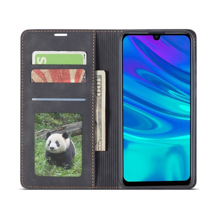 FORWENW Fantasy Series Silky Touch Leather Wallet Case for Huawei P Smart Plus 2019 / Enjoy 9s - Black