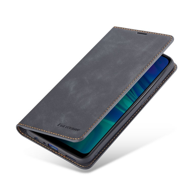 FORWENW Fantasy Series Silky Touch Leather Wallet Case for Huawei P Smart Plus 2019 / Enjoy 9s - Black