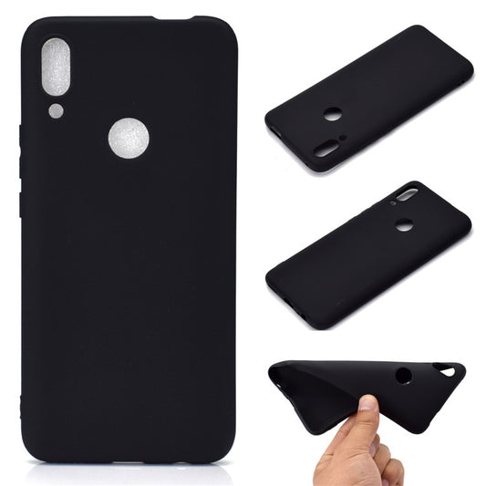 Solid Color Soft Frosted TPU Mobile Phone Shell for Huawei P Smart Z - Black