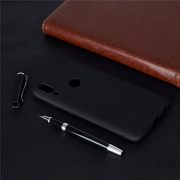 Solid Color Soft Frosted TPU Mobile Phone Shell for Huawei P Smart Z - Black