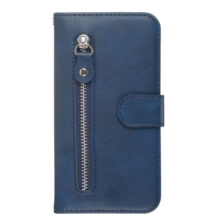 Zipper Pocket Wallet Stand PU Leather Case for Huawei P30 Pro - Blue