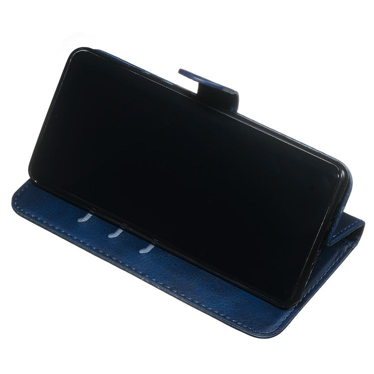 Zipper Pocket Wallet Stand PU Leather Case for Huawei P30 Pro - Blue