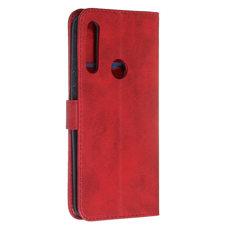 Zipper Pocket Flip Leather Wallet Case for Huawei Honor 9X (Global)/ P Smart Z/Y9 Prime/ Enjoy 10 Plus - Red