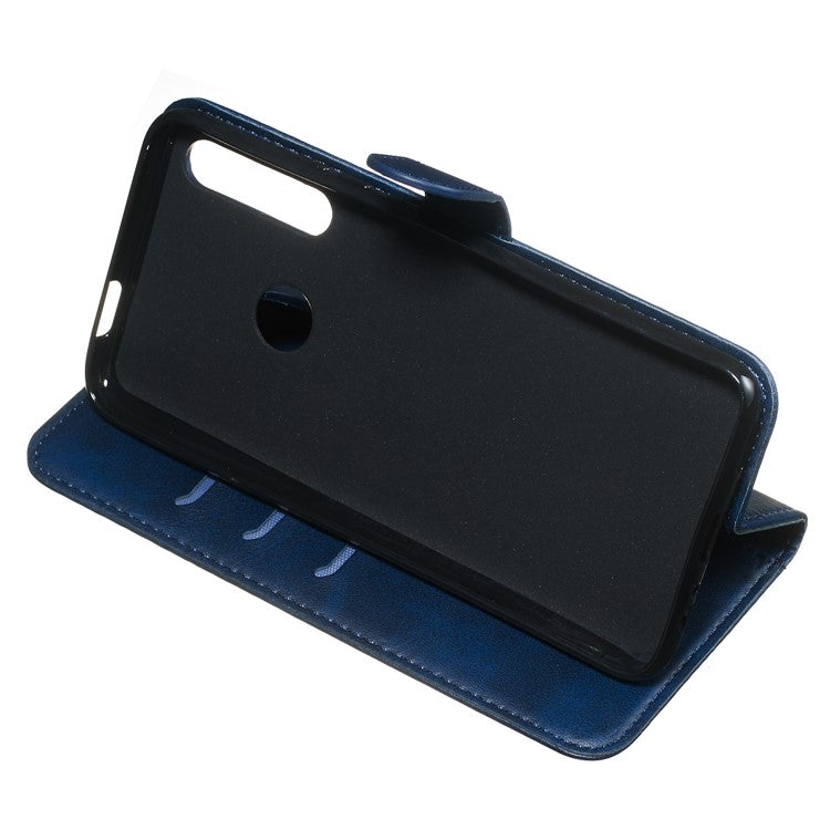 Zipper Pocket Flip Leather Wallet Case for Huawei Honor 9X (Global)/ P Smart Z/Y9 Prime/ Enjoy 10 Plus - Blue