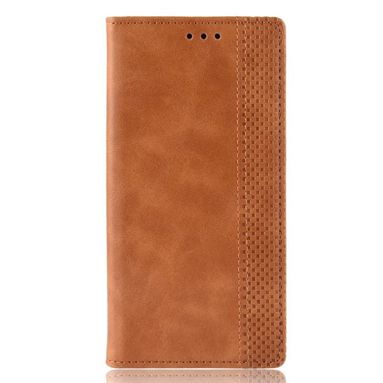 Retro Leather Wallet Phone Shell Casing for Huawei P20 Pro - Brown
