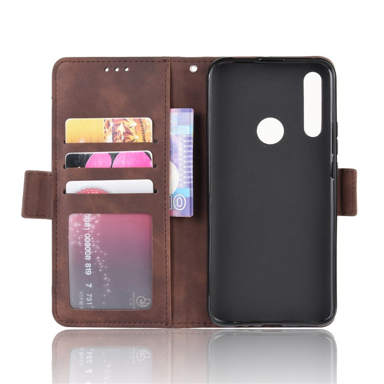 Multiple Card Slots PU Leather Cell Casing Cover for Huawei Honor 9X (Global)/ P Smart Z / Y9 Prime 2019 / Enjoy 10 Plus - Coffee