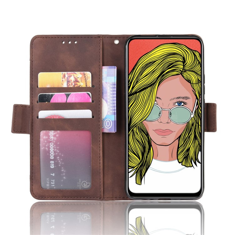 Multiple Card Slots PU Leather Cell Casing Cover for Huawei Honor 9X (Global)/ P Smart Z / Y9 Prime 2019 / Enjoy 10 Plus - Coffee
