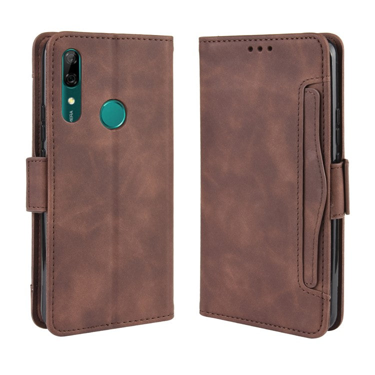 Multiple Card Slots PU Leather Cell Casing Cover for Huawei Honor 9X (Global)/ P Smart Z / Y9 Prime 2019 / Enjoy 10 Plus - Coffee
