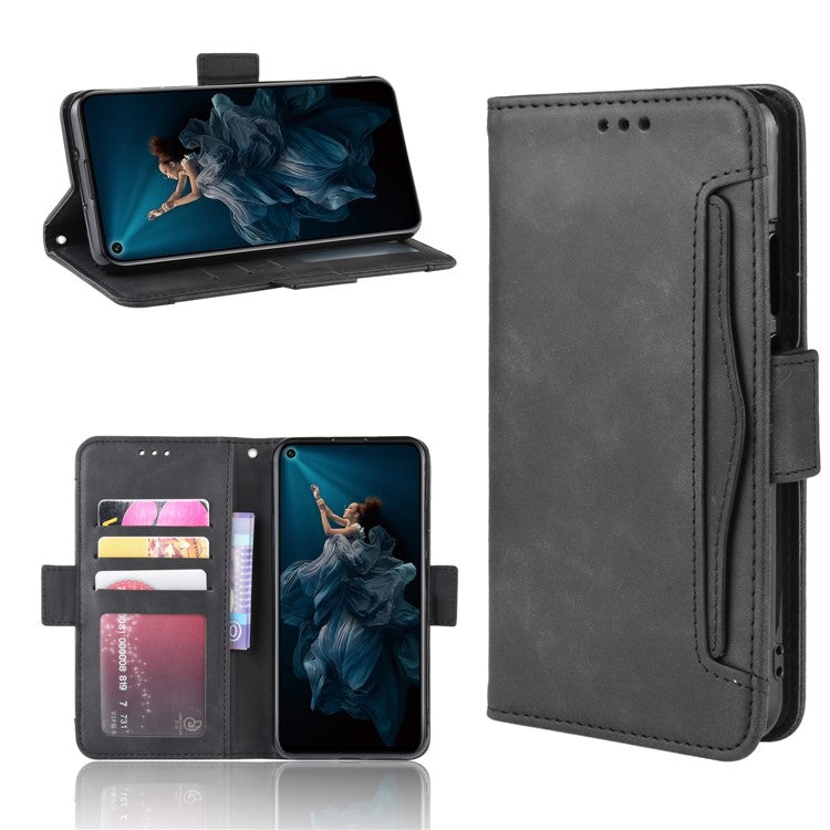 Leather Case with Multiple Card Slots for Huawei Honor 20/Honor 20S/nova 5T - Black