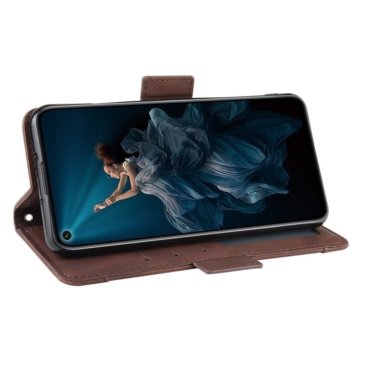 Leather Case with Multiple Card Slots for Huawei Honor 20/Honor 20S/nova 5T - Brown