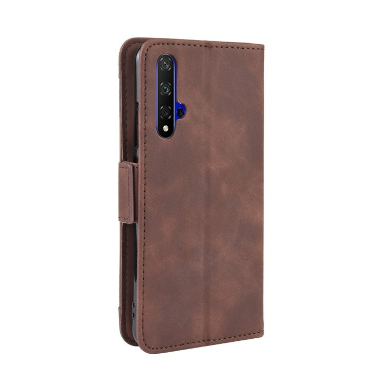 Leather Case with Multiple Card Slots for Huawei Honor 20/Honor 20S/nova 5T - Brown