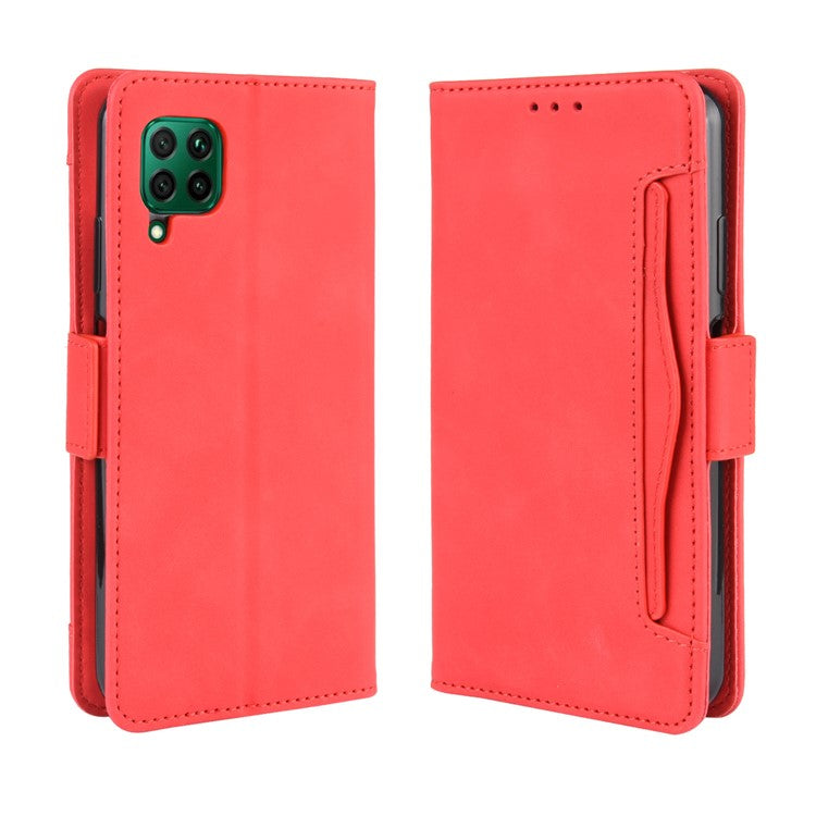 Wallet Leather Stand Case for Huawei P40 lite/nova 7i/nova 6 SE - Red