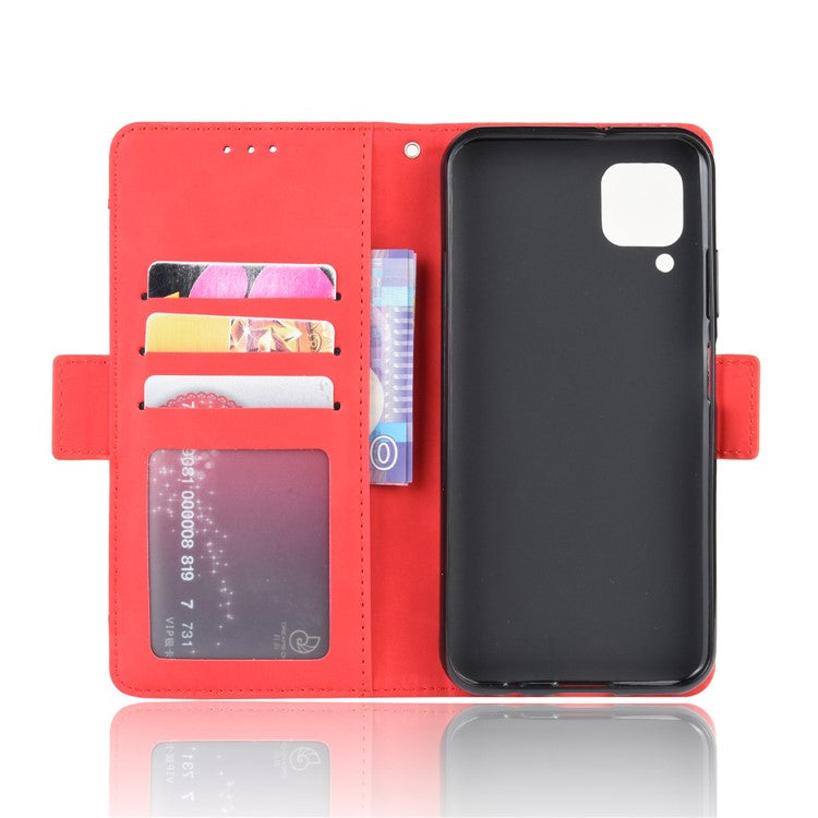 Wallet Leather Stand Case for Huawei P40 lite/nova 7i/nova 6 SE - Red