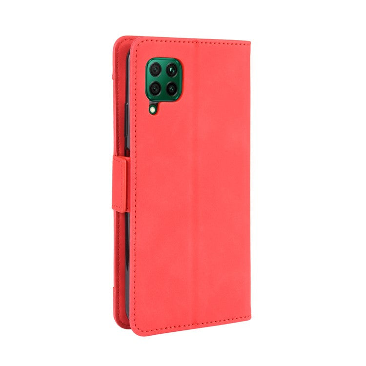 Wallet Leather Stand Case for Huawei P40 lite/nova 7i/nova 6 SE - Red