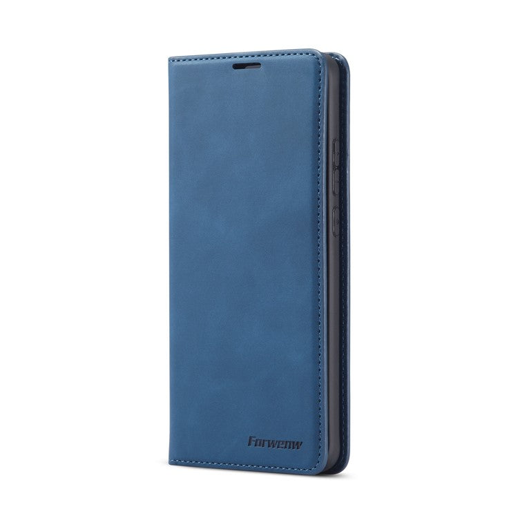 FORWENW Fantasy Series Silky Touch Leather Wallet Case for Huawei P40 Pro - Blue