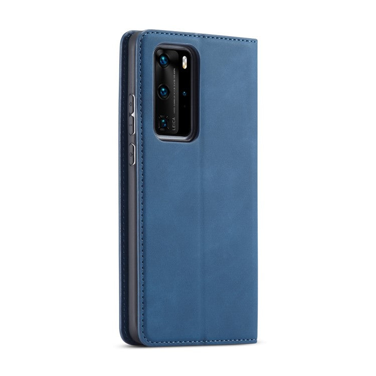FORWENW Fantasy Series Silky Touch Leather Wallet Case for Huawei P40 Pro - Blue