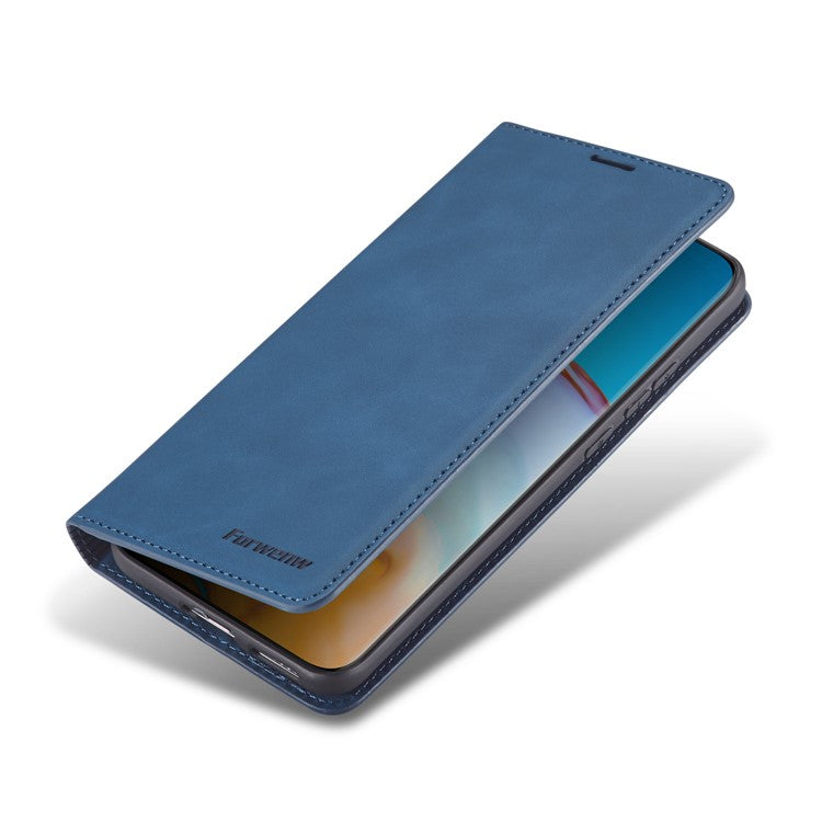 FORWENW Fantasy Series Silky Touch Leather Wallet Case for Huawei P40 Pro - Blue
