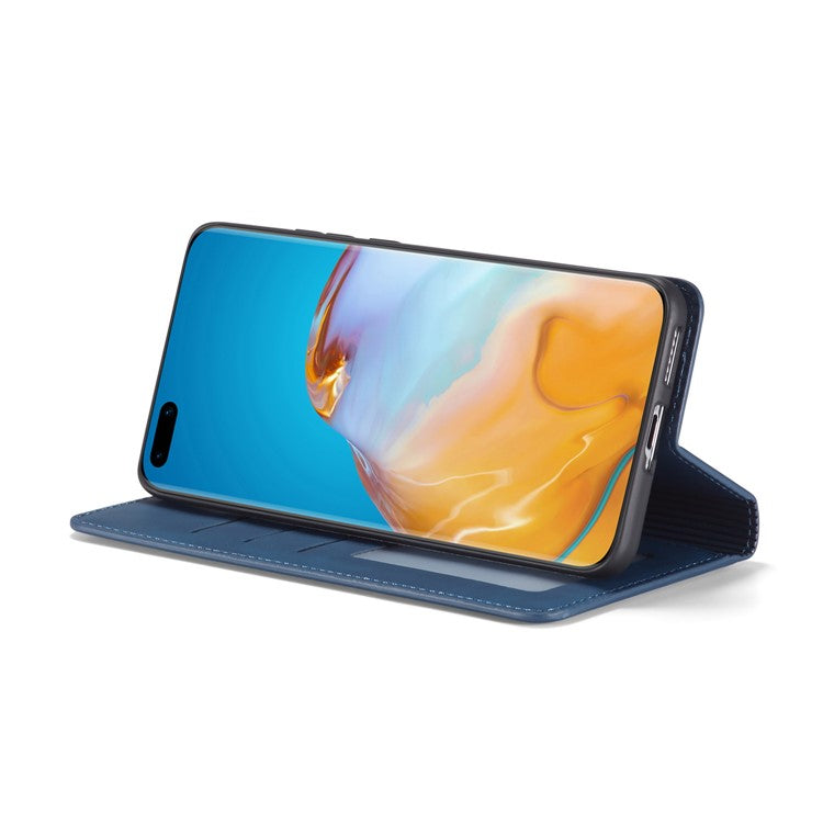 FORWENW Fantasy Series Silky Touch Leather Wallet Case for Huawei P40 Pro - Blue