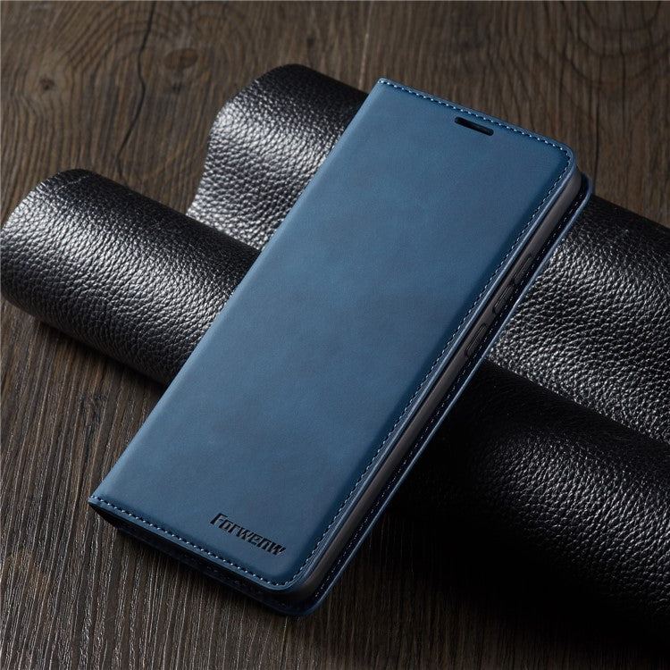 FORWENW Fantasy Series Silky Touch Leather Wallet Case for Huawei P40 Pro - Blue
