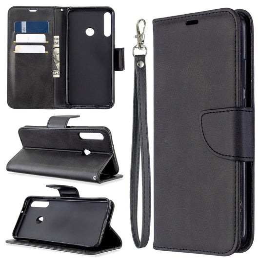 Wallet Leather Stand Case for Huawei P40 lite E / Y7p - Black