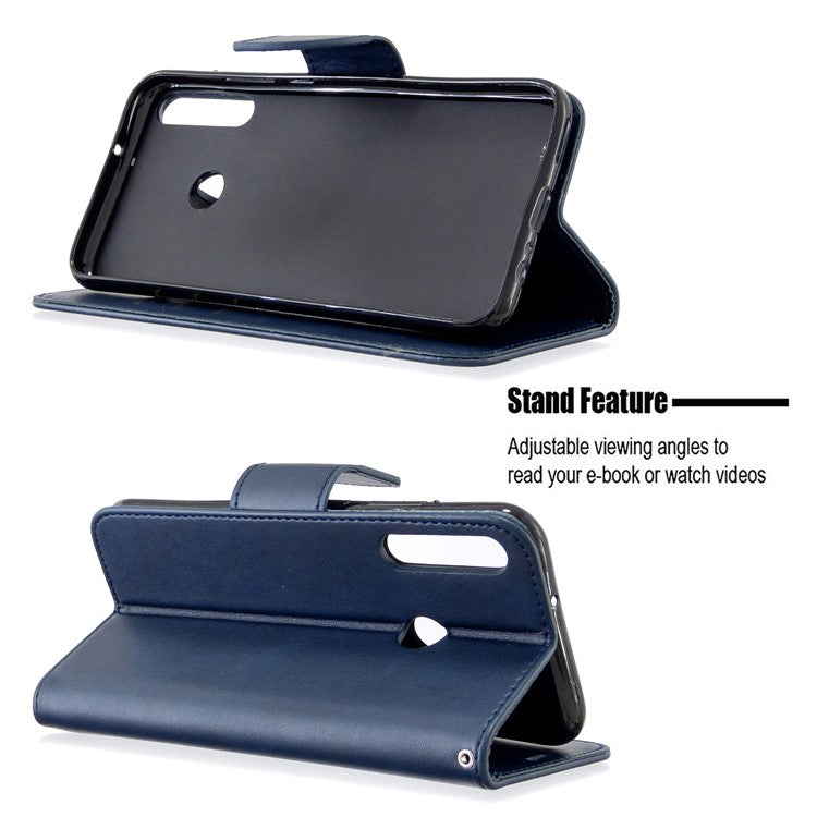 Wallet Leather Stand Case for Huawei P40 lite E / Y7p - Blue