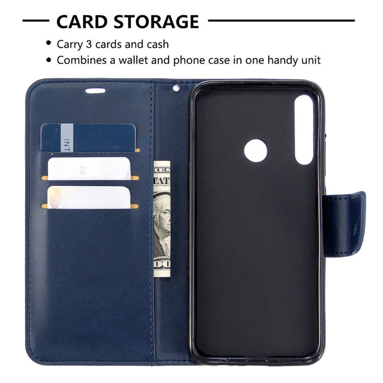 Wallet Leather Stand Case for Huawei P40 lite E / Y7p - Blue