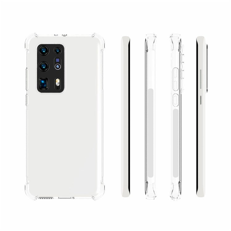 For Huawei P40 Pro+ Transparent Shockproof Anti-slip TPU Phone Case