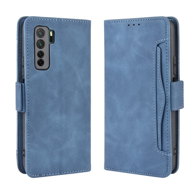 PU Leather with Multiple Card Slots Mobile Phone Shell for Huawei nova 7 SE/P40 Lite 5G - Blue