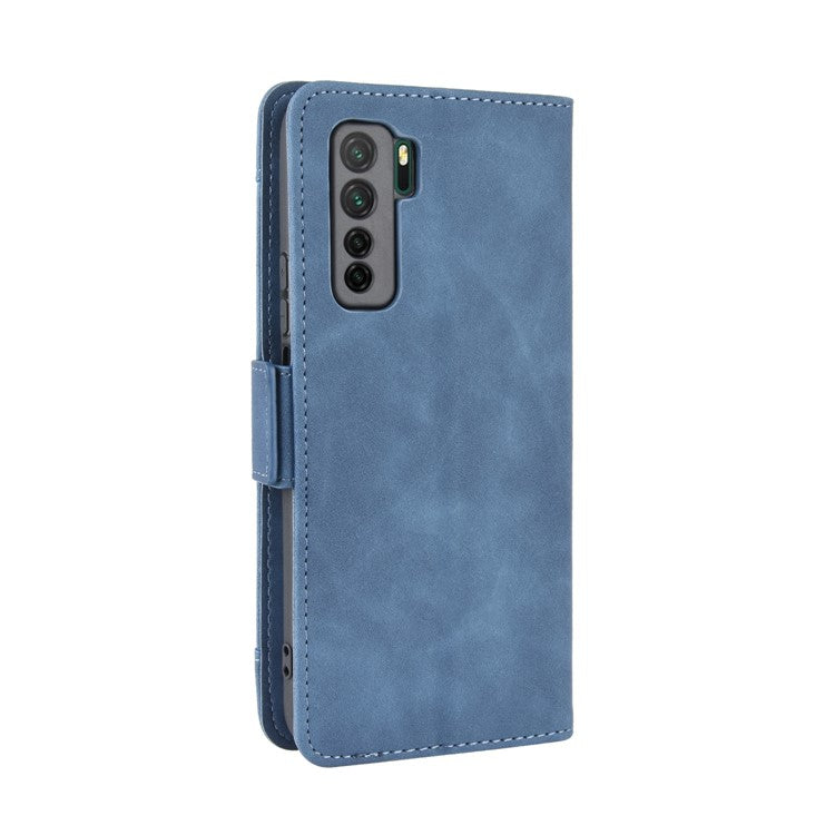 PU Leather with Multiple Card Slots Mobile Phone Shell for Huawei nova 7 SE/P40 Lite 5G - Blue