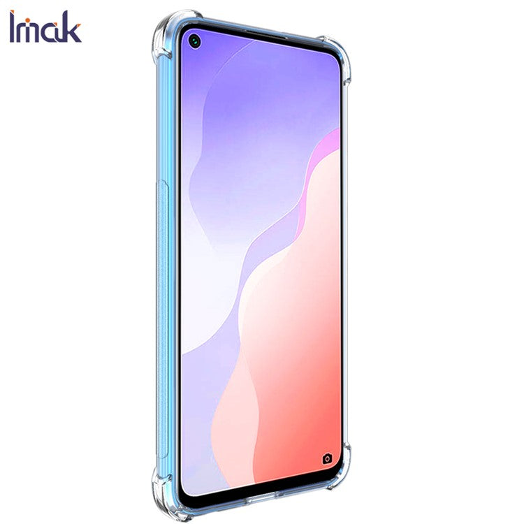 IMAK Silky Anti-drop TPU Cover + Screen Protector Film for Huawei P40 Lite 5G / nova 7 SE - Transparent