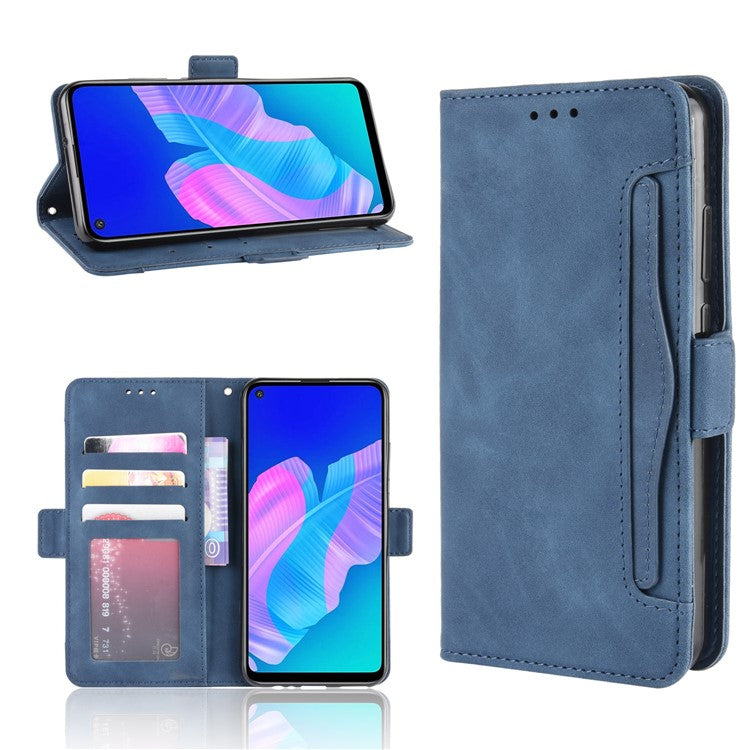 Wallet Leather with Stand Case for Honor 9C/Huawei P40 lite E/Y7p - Blue
