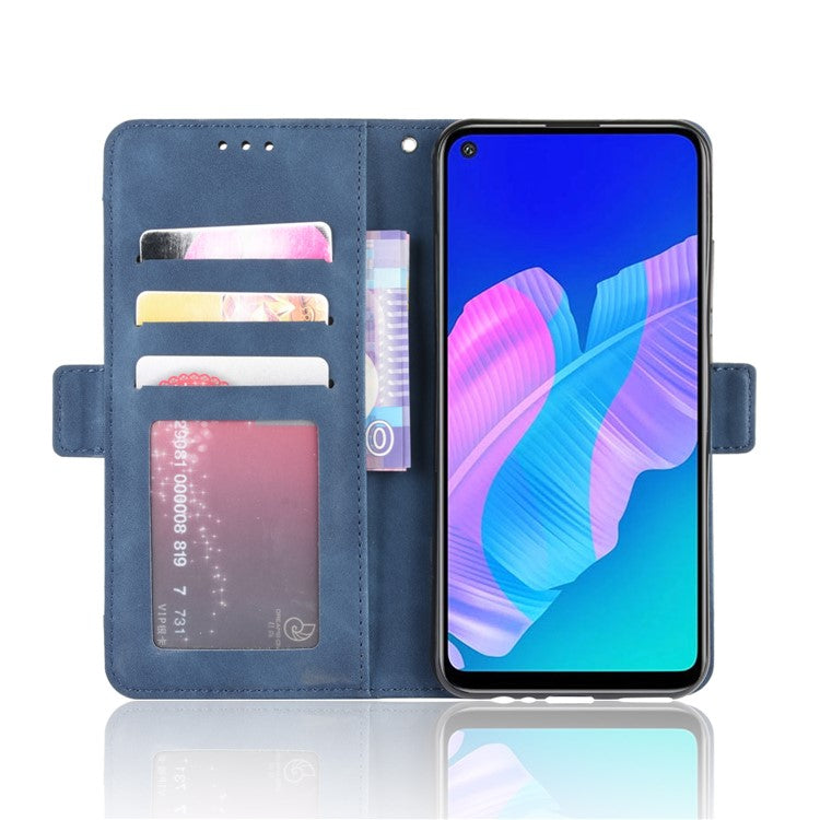 Wallet Leather with Stand Case for Honor 9C/Huawei P40 lite E/Y7p - Blue