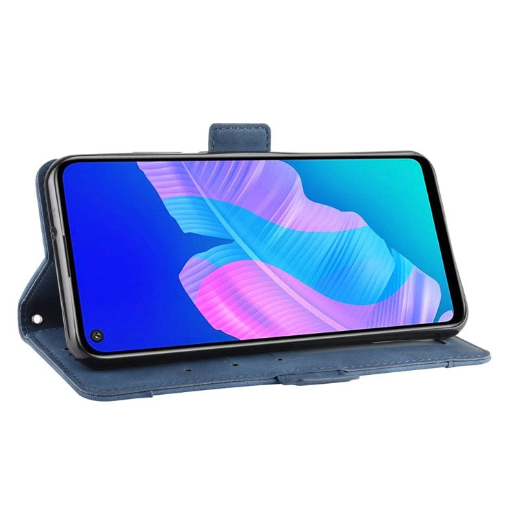Wallet Leather with Stand Case for Honor 9C/Huawei P40 lite E/Y7p - Blue