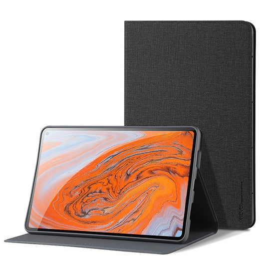 X-LEVEL Canvas Series for Huawei MatePad 10.4 (2020) Cloth Texture Leather+TPU Tablet Cover Case - Black