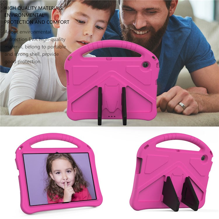 Anti-shock EVA Kickstand Case with Pen Slot Handle for Huawei MediaPad T3 10 9.6-inch - Rose