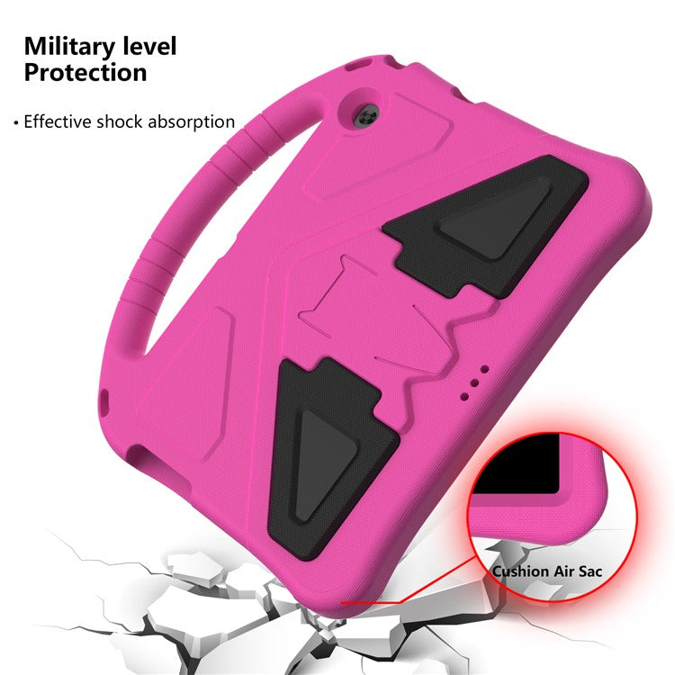 Anti-shock EVA Kickstand Case with Pen Slot Handle for Huawei MediaPad T3 10 9.6-inch - Rose