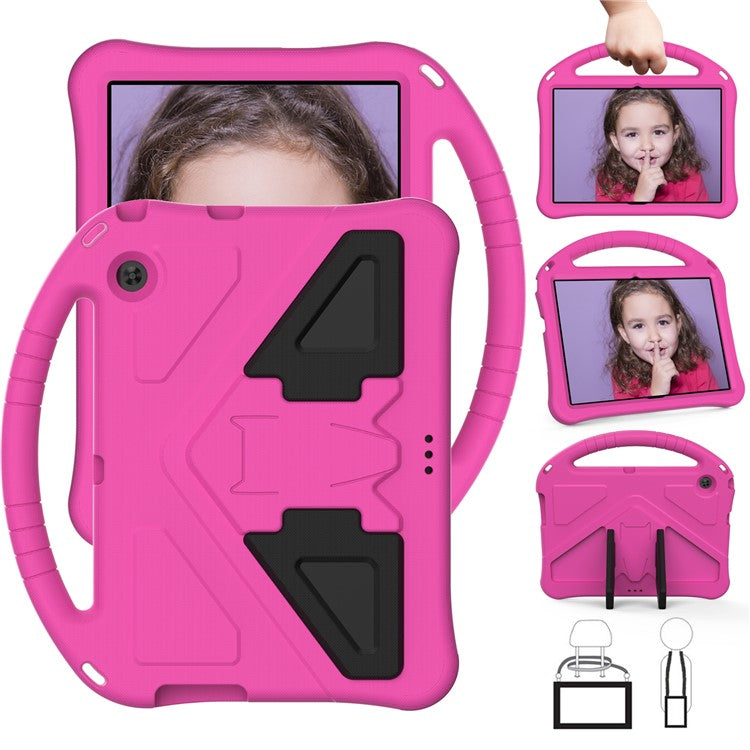 Anti-shock EVA Kickstand Case with Pen Slot Handle for Huawei MediaPad T3 10 9.6-inch - Rose