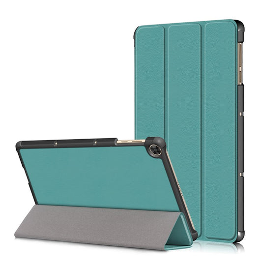Tri-fold Flexible-Angle Stand Wake/Sleep Leather Smart Case for Huawei MatePad T 10S/T 10 /Enjoy Tablet 2 - Baby Blue
