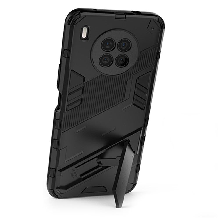 Armor Shockproof Hard PC + TPU Bumper Hybrid Protective Cover with Kickstand for Huawei nova 8i (Global Version)/Honor 50 Lite - Red