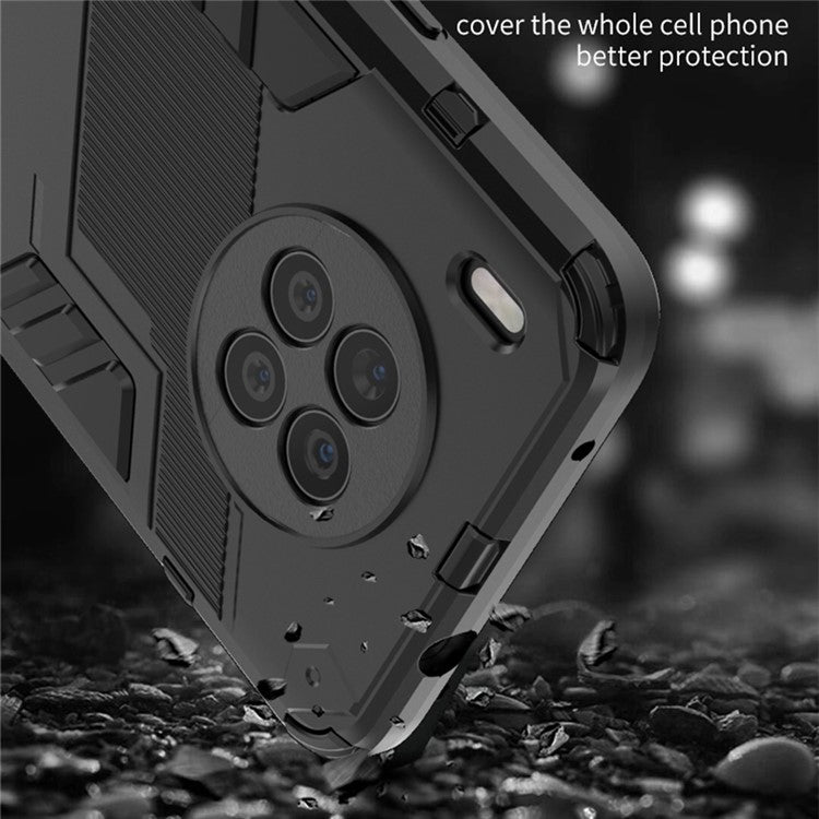 Armor Shockproof Hard PC + TPU Bumper Hybrid Protective Cover with Kickstand for Huawei nova 8i (Global Version)/Honor 50 Lite - Baby Blue