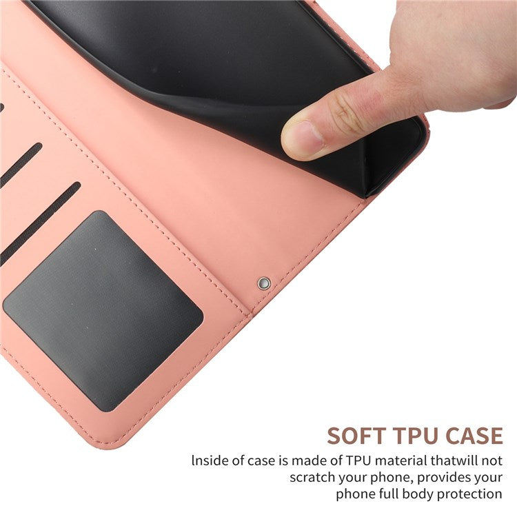 Skin-touch Feel PU Leather Case for Huawei P30 Pro, Butterfly and Flower Imprinting Pattern Shockproof Stand Wallet Cellphone Cover with Shoulder Strap - Pink