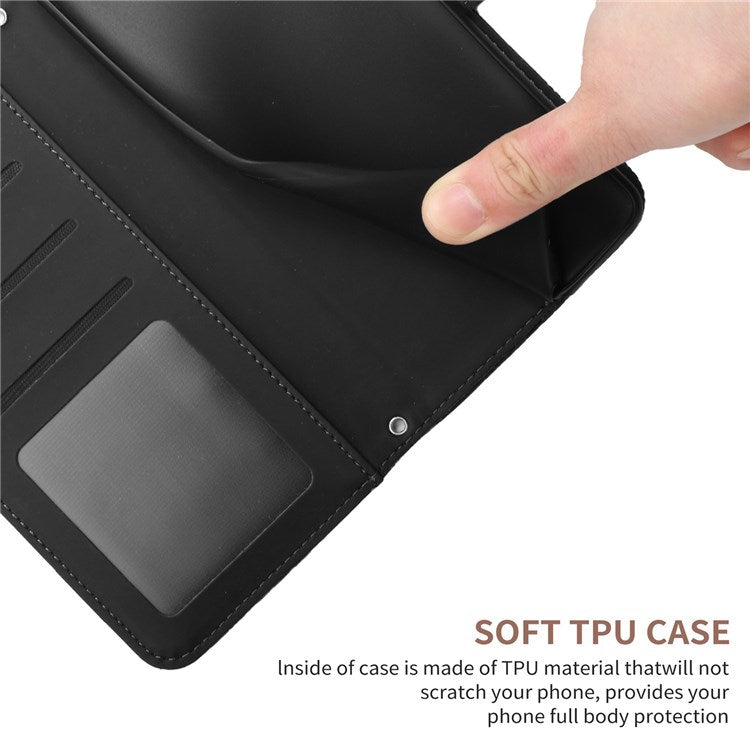 Skin-touch Feel PU Leather Case for Huawei P30, Butterfly and Flower Imprinting Pattern Supporting Stand Wallet Phone Cover with Shoulder Strap - Black