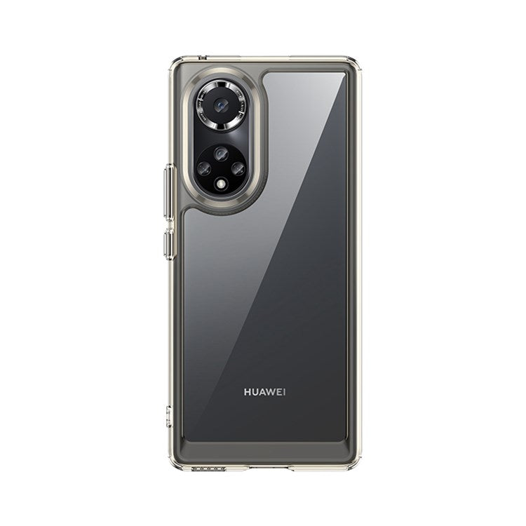 For Honor 50/Huawei nova 9 TPU + Acrylic Hybrid Wear-resistant Case Independent Buttons Anti-dirt Phone Shell - Transparent Grey