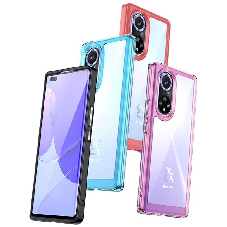 For Honor 50/Huawei nova 9 TPU + Acrylic Hybrid Wear-resistant Case Independent Buttons Anti-dirt Phone Shell - Transparent Grey