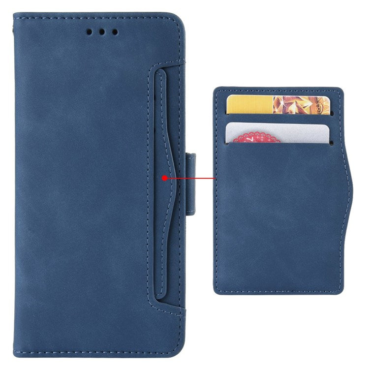 For Honor 50 SE/Huawei nova 9 SE Smartphone Bag Case Magnetic Flip Wallet Style Stand Shockproof PU Leather Phone Cover - Blue