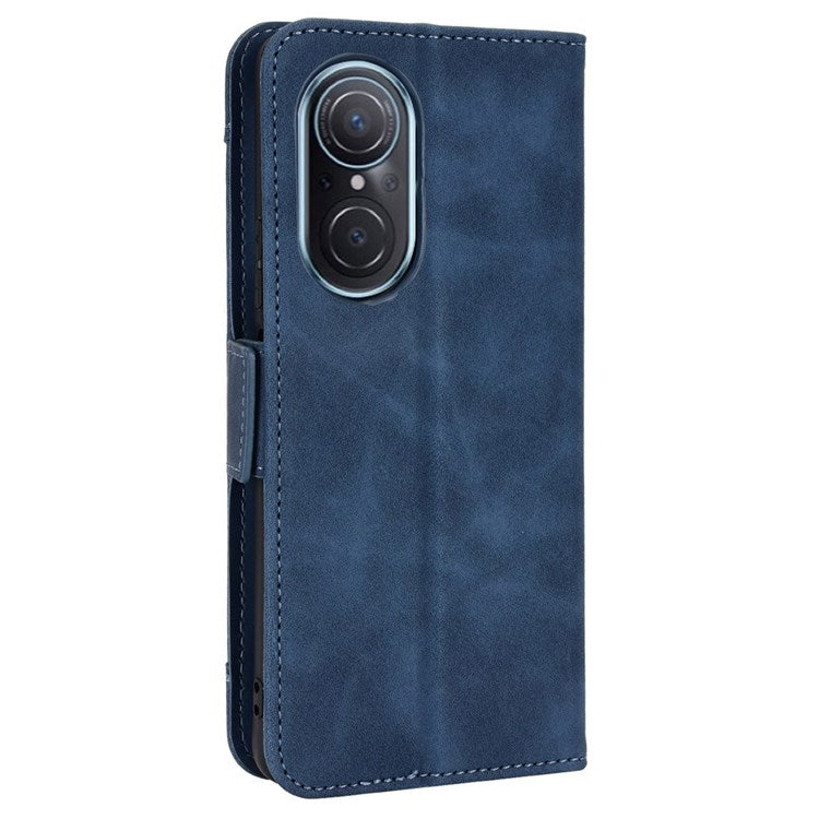 For Honor 50 SE/Huawei nova 9 SE Smartphone Bag Case Magnetic Flip Wallet Style Stand Shockproof PU Leather Phone Cover - Blue