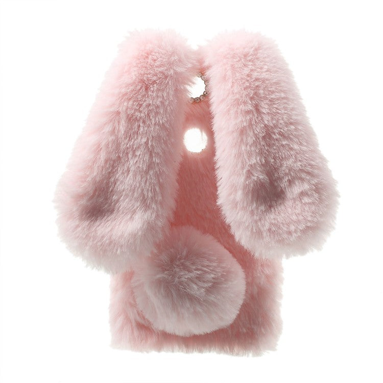 Rabbit Shape Warm Fluffy Fur TPU Mobile Case for Huawei Honor 8 - Pink