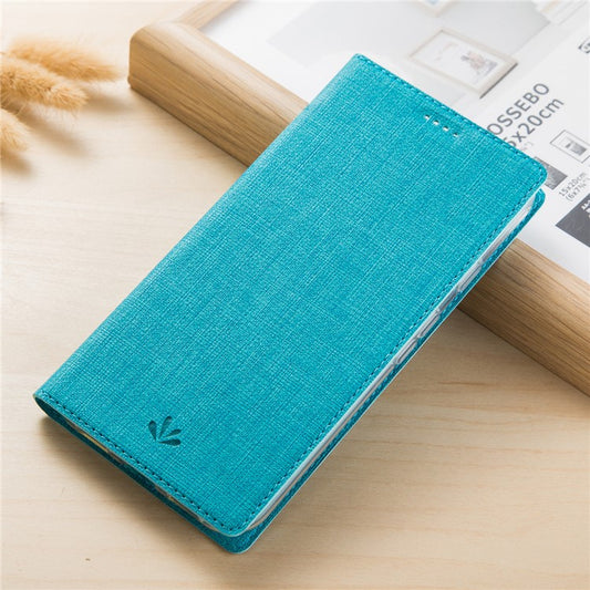 VILI DMX Style Side Folio Flip Leather Cover with Card Slot for Huawei P10 Lite - Blue