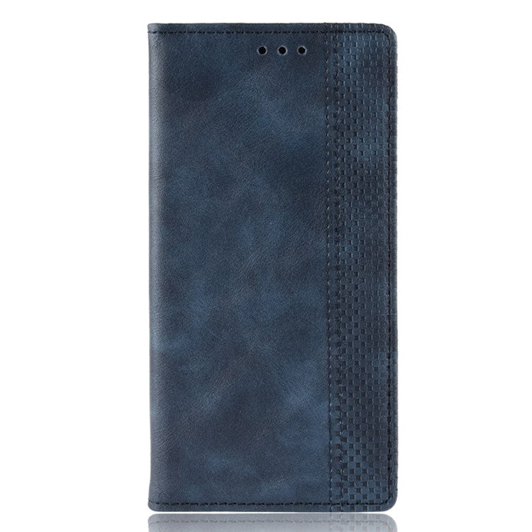 Vintage Style Auto-absorbed Leather Mobile Casing for Motorola Moto G7 / G7 Plus - Blue